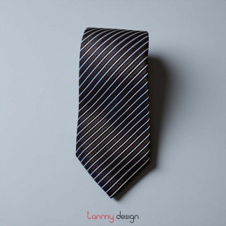 Cà vạt lụa kẻ nâu ( các mẫu )